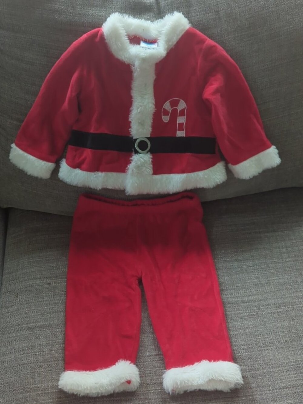 Bon Bebe Baby Santa Claus Suit - Red Jacket & Pants - Size 12M - Good Condition